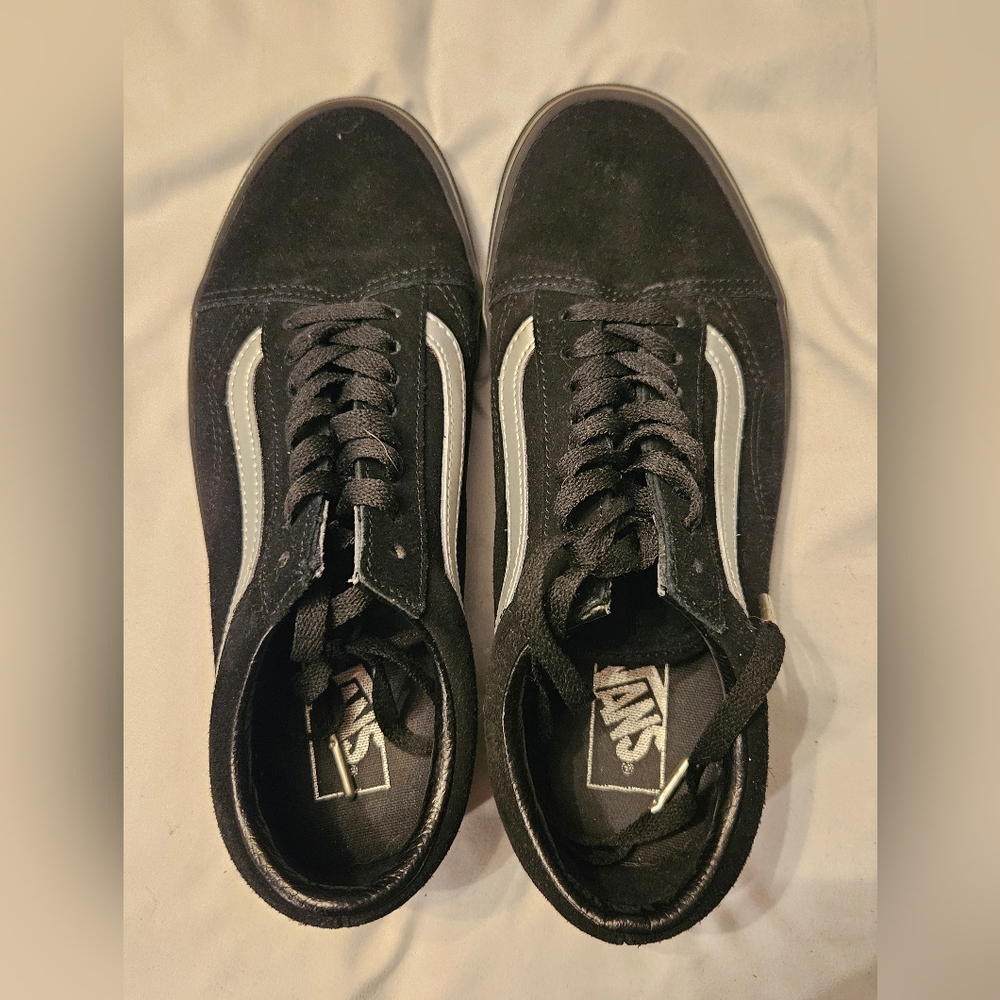 Vans Old Skool Black and Silver Sneakers